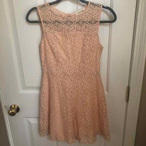 blush lace dress size small